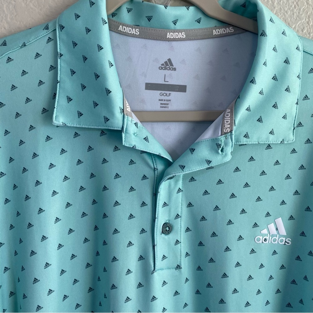 Adidas Men’s Golf Polo in Mint - Picture 2 of 6